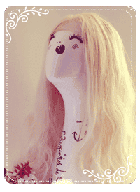 maniquí con peluca de cabello natural para mujer rubia